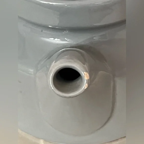 Vintage Cottagecore Waechtersbach West Germany Gray Stoneware Large Teapot - Picture 10 of 14